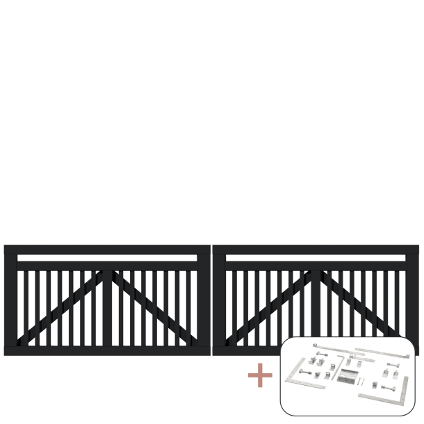Linea Dobbeltlge inkl. beslag - 300&times;80 cm