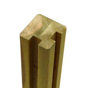 Plus Omlimet profilstolpe m/2 spor hjrne - 9×9×188 cm