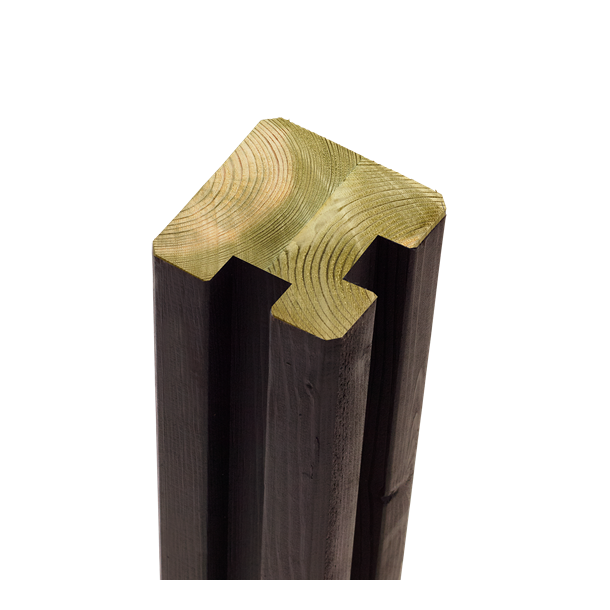 Plus Omlimet profilstolpe m/2 spor hjrne - 9&times;9&times;188 cm