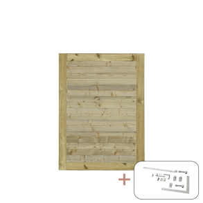 PLUS Plank Enkeltlge inkl. beslag - 100×125 cm