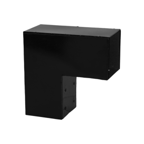 Plus Cubic Hjrnebeslag enkelt, til 9×9 cm stolper - Sort