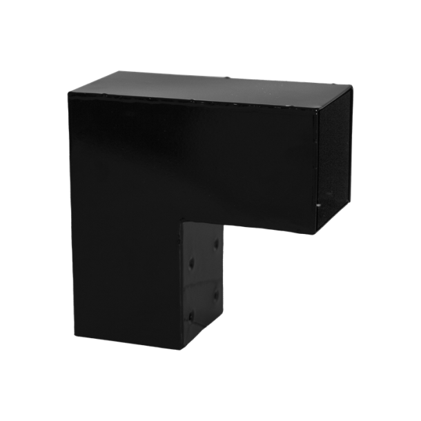 Plus Cubic Hjrnebeslag enkelt, til 9&times;9 cm stolper - Sort