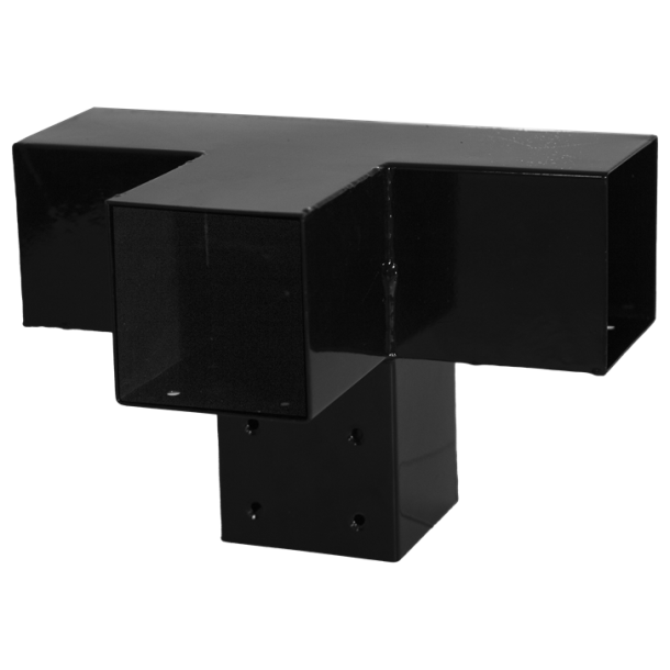 Plus Cubic forlngerbeslag dobbelt til 9x9 cm stolper - Sort
