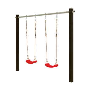 Plus Gyngestativ m/stloverligger inkl. 2 rde gyngesder - Sort
