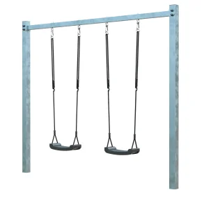 Gyngestativ m/2 grsorte gyngesder - varmgalvaniseret stl