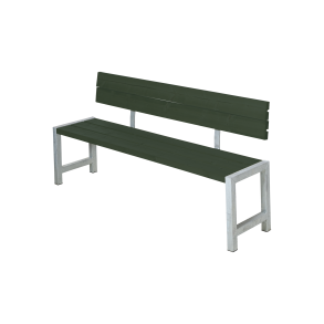 Plankebnk m/rygln - 176 cm - Grn