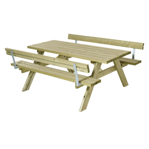 Bord/Bnkest m/2 rygln - 177 cm - Trykimprgneret