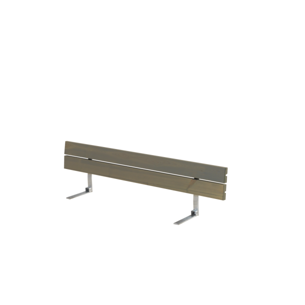 Plus Rygln til Plankebnk - 166 cm - Grbrun