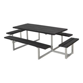 Basic Bord/Bnkest m/2 pbygninger - 260 cm - ReTex - Sort