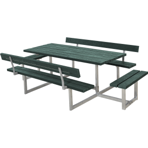 Basic Bord/Bnkest m/2 rygln og 2 pbygninger - 260 cm - ReTex - Grn