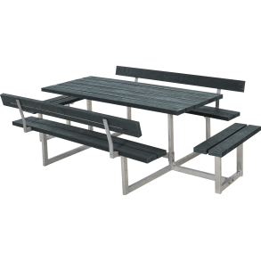 Basic Bord/Bnkest m/2 rygln og 2 pbygninger - 260 cm - ReTex - Gr