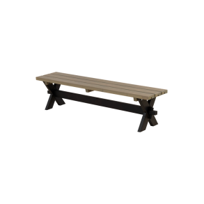 Plus Nostalgi Plankebnk - 177 cm - Sort/Grbrun