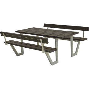 Wega Bord/Bnkest m/2 rygln - 177 cm - ReTex - Sort