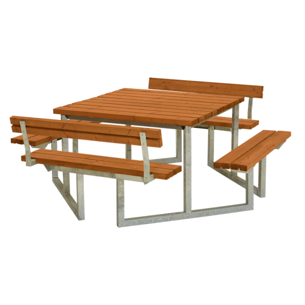 Plus Twist Bord/Bnkest m/2 rygln - 204 cm - Teak