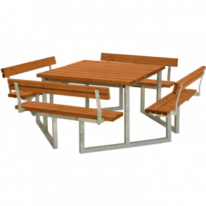 Plus Twist Bord/Bnkest m/4 rygln - 227 cm - Teak