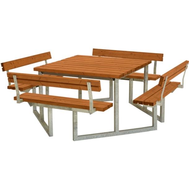 Plus Twist Bord/Bnkest m/4 rygln - 227 cm - Teak