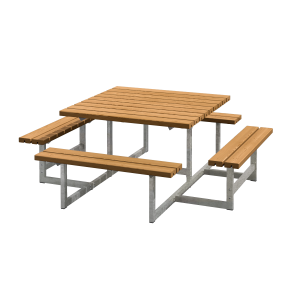 Picnic Bord/Bnkest - 200 cm - Grundmalet Teak