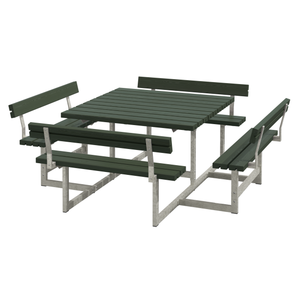 Picnic Bord/Bnkest m/4 rygln - 224 cm - Grn