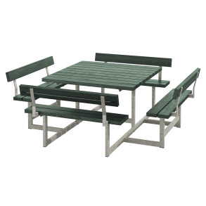 Picnic Bord/Bnkest m/4 rygln - 224 cm - ReTex - Grn