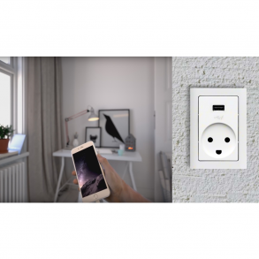 Stikkontakt med USB udtag