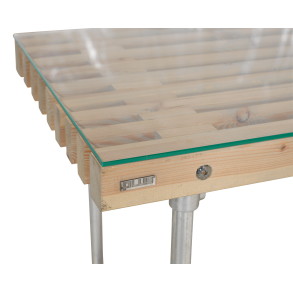 Glasplade m/poleret kant - 137,5×75,5 cm