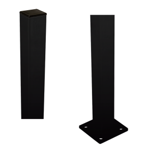 Stlstolpe m/fod 4,5×4,5×95 cm - m/stolpeafdkning