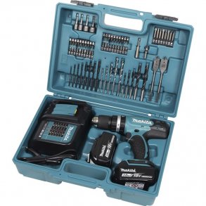 MAKITA DHP453SFX4 M/2XAKKU & LADER SLAGBOREMASKINE