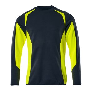 MASCOT® ACCELERATE SAFE Sweatshirt mrk marine/ hi-vis gul