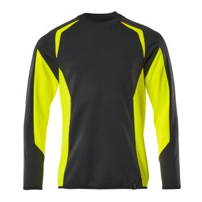 MASCOT® ACCELERATE SAFE Sweatshirt sort/hi-vis gul