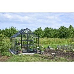 Halls Blockley drivhus 814 + FUNDAMENT m 3mm hrdet glas