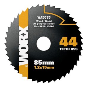WORX RUNDSAVKLINGE 85MM, 44T, TIL METAL