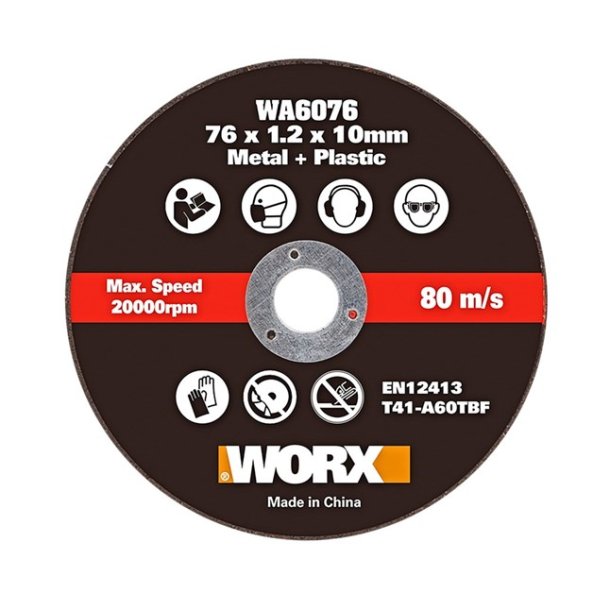 WORX 3 STK 76MM X 10MM METAL KLINGER