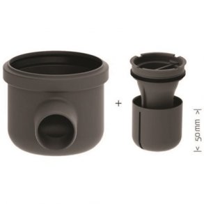 Unidrain udlbshus hjrne 50 mm vandret inkl. vandls