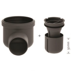 Unidrain udlbshus hjrne 75 mm vandret inkl. vandls