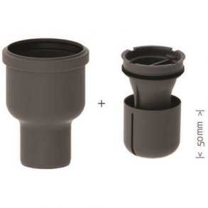 Unidrain udlbshus hjrne 75 mm lodret inkl. vandls