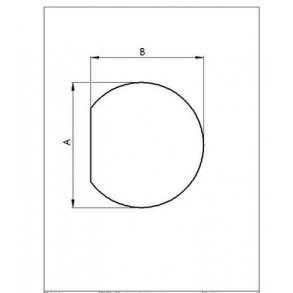 Glasplade 6mm Cirkel afskret A:1000 x B:917 