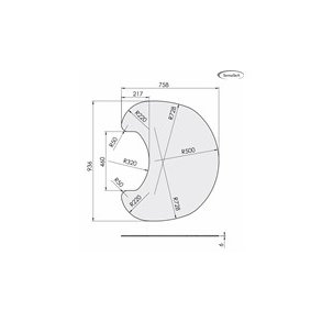 Form Glasplade 6mm  til TT10+TT20+TT21+TT23