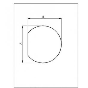 Stlplade 2mm Cirkel afskret A:1250xB:1100 (C:800)