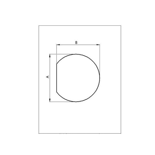 Stlplade 2mm Cirkel afskret A:1250xB:1100 (C:800)