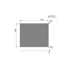 Stlplade 2mm Firkantet A:660 x B:800