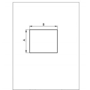 Stl Gulvplade firkantet 1250x1250 (1240x1240mm) 2 afrundede hjrner R10mm
