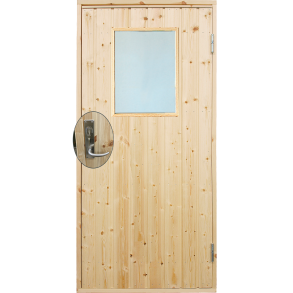 Udhusdr std. panel m/vindue inkl. karm/montagest - HU - 88,6×197,8 cm