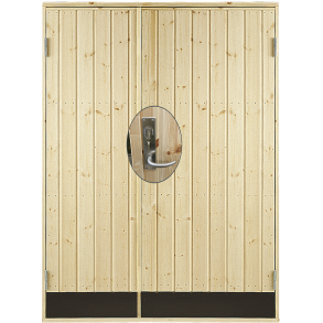 Dobbelt udhusdr panel inkl. karm/montagest - HU - 127,8×197,8 cm 