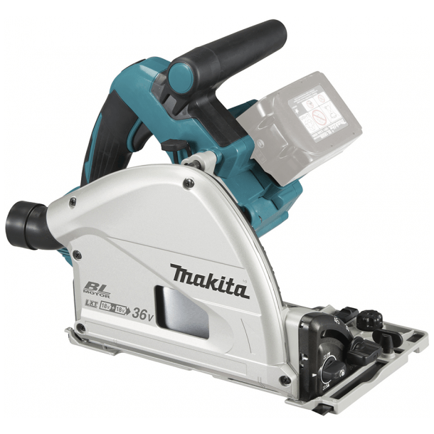 Makita DYKSAV 2X18V 165MM DSP600Z U/AKKU &amp; LADER, 