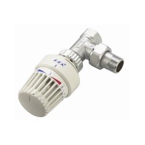 Termostatisk radiatorventil med fler ½? vinkel.