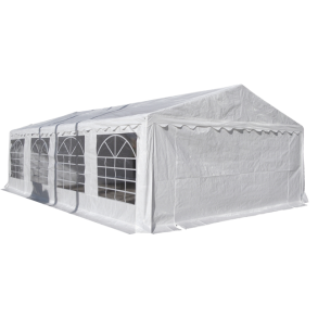 Hvidt partytelt 5x8m i pvc plast