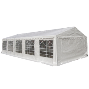 Hvidt partytelt 5x10m i pvc plast