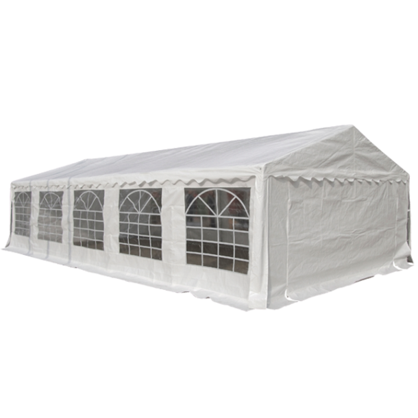 Hvidt partytelt 5x10m i pvc plast