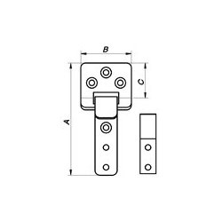 PN KLAPBORDSBESLAG (2 ST)