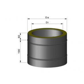 Skorsten 150 Skorstenssektion isoleret 250mm